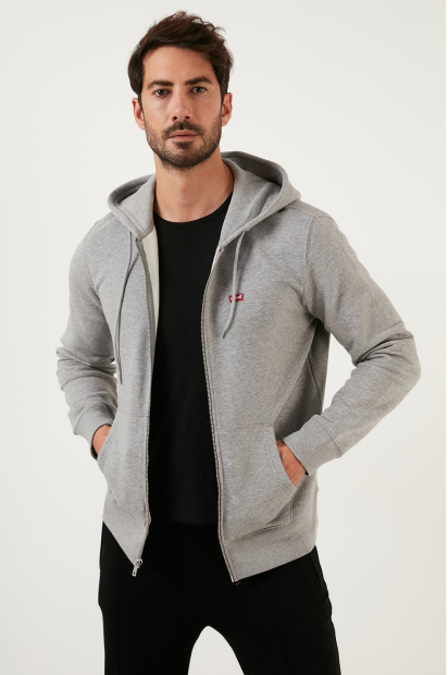 Мужская толстовка Levi's на флисе 1159857538 (Серый XL)