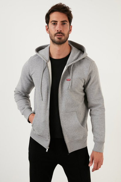 Толстовка чоловіча Levi's на флісі 1159857538 (Сірий XL)