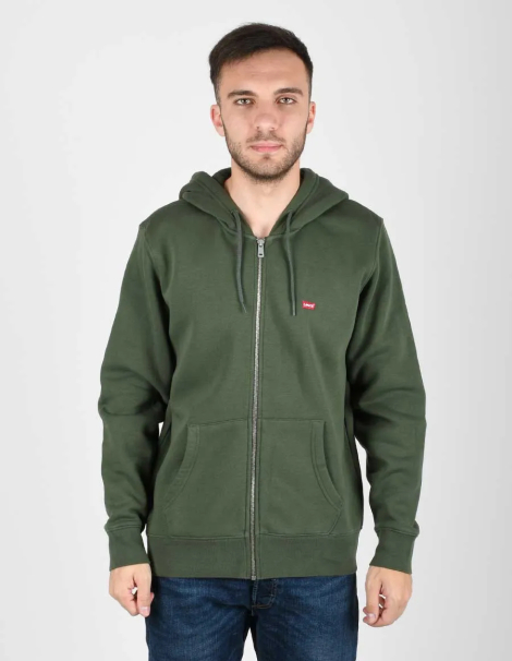 Мужская толстовка Levi's на флисе 1159857747 (Зеленый XXL)