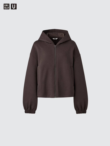 Толстовка на молнии UNIQLO с капюшоном 1159858240 (Коричневый M)