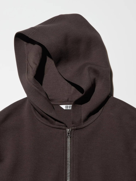 Толстовка на молнии UNIQLO с капюшоном 1159858240 (Коричневый M)