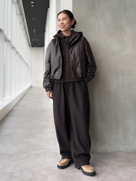 Толстовка на молнии UNIQLO с капюшоном 1159858240 (Коричневый M)