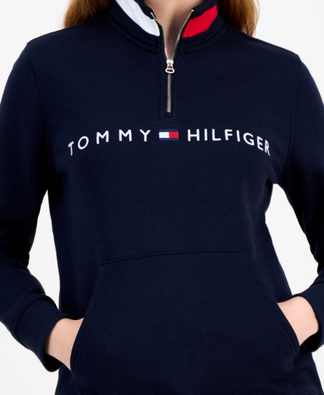 Толстовка жіноча Tommy Hilfiger на флісі 1159861416 (Синій XL)