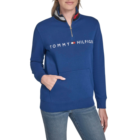 Толстовка жіноча Tommy Hilfiger на флісі 1159861448 (Синій M)