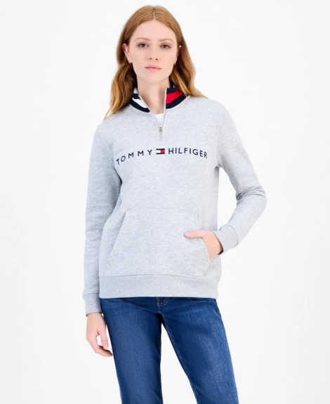 Толстовка жіноча Tommy Hilfiger на флісі 1159861641 (Сірий XXL)