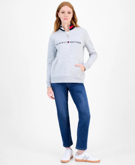 Толстовка жіноча Tommy Hilfiger на флісі 1159861641 (Сірий XXL)
