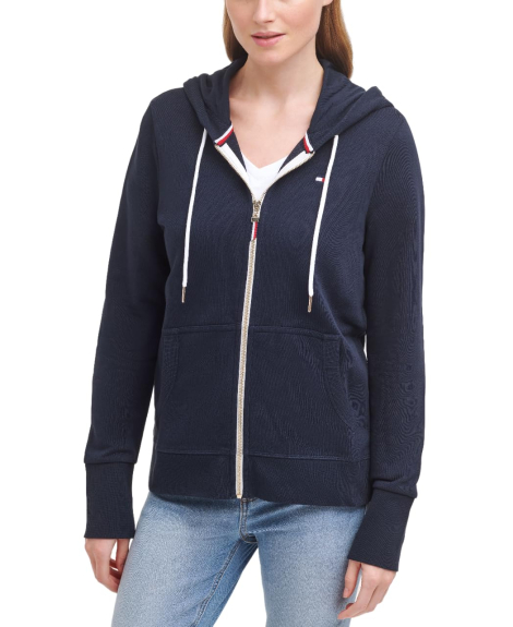 Толстовка жіноча з капюшоном Tommy Hilfiger на блискавці 1159862290 (Синій XXL)