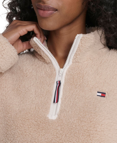 Женская толстовка Tommy Hilfiger из шерпы 1159862411 (Бежевый L)