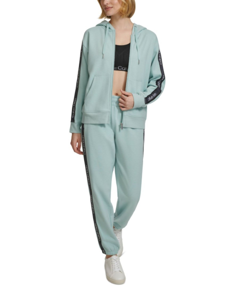 Женская толстовка на флисе Calvin Klein с капюшоном 1159865566 (Зеленый XL)