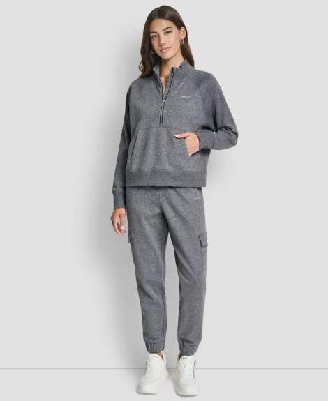 Женская толстовка DKNY на флисе 1160233088 (Серый S)