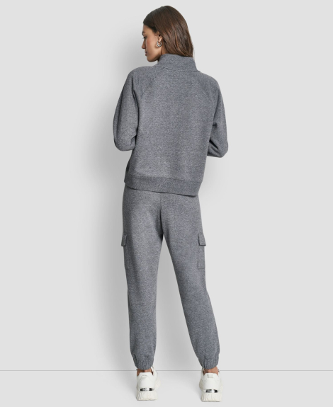 Женская толстовка DKNY на флисе 1160233088 (Серый S)