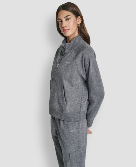 Женская толстовка DKNY на флисе 1160233088 (Серый S)