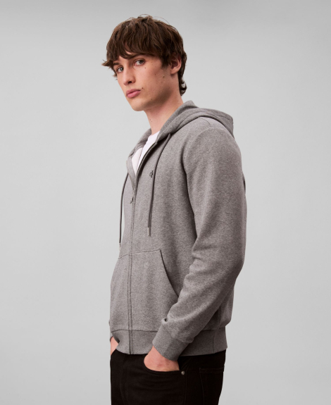 Толстовка чоловіча Calvin Klein на блискавці 1161146876 (Сірий XXL)