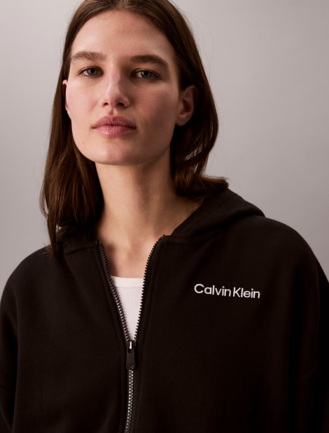 Толстовка жіноча Calvin Klein на флісі 1161432635 (Чорний XS)