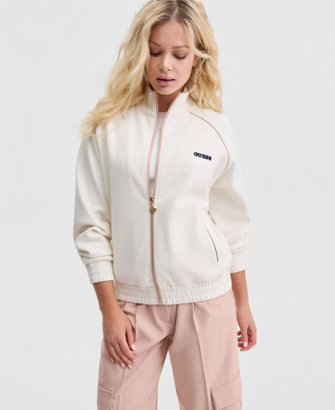 Женская толстовка Guess кофта на молнии 1162071298 (Молочный XS)