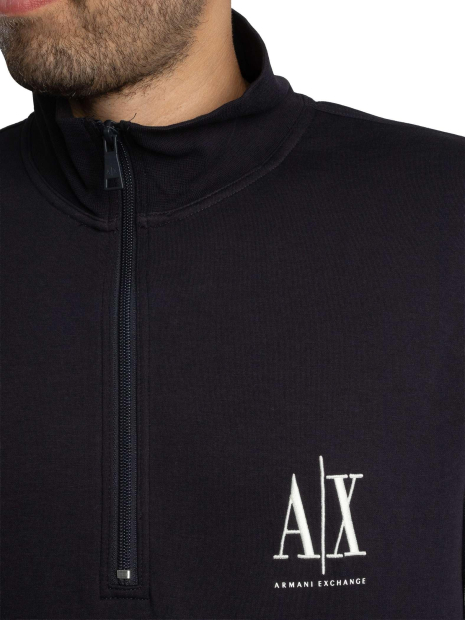 Толстовка чоловіча Armani Exchange на напівблискавці 1162477513 (Синій XXL)