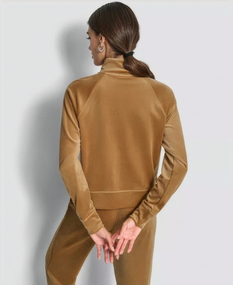 Женская велюровая толстовка DKNY 1162838475 (Коричневый L)