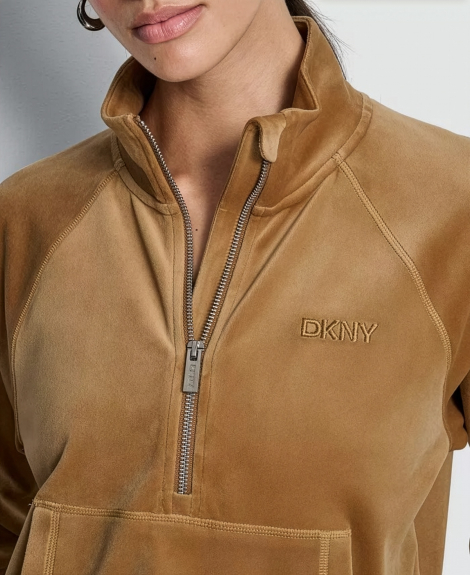 Женская велюровая толстовка DKNY 1162838475 (Коричневый L)