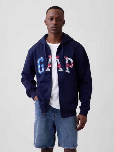 Толстовка на флисе GAP с логотипом 1162935277 (Синий L)