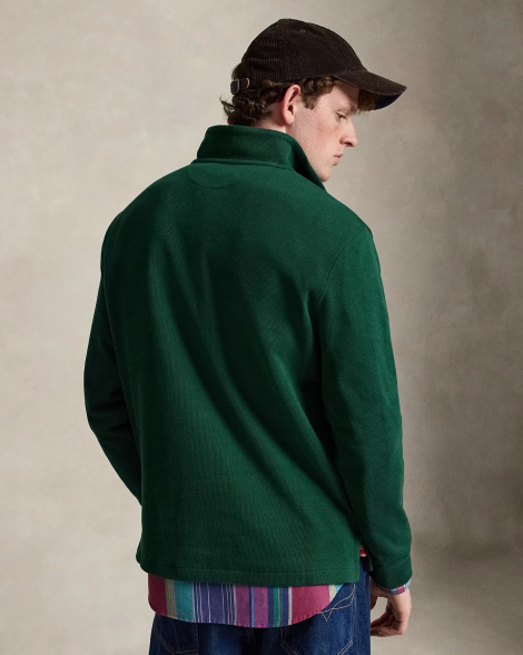 Толстовка чоловіча Polo Ralph Lauren кофта на напівблискавці 1163112223 (Зелений XXL)