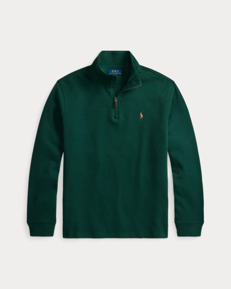 Толстовка чоловіча Polo Ralph Lauren кофта на напівблискавці 1163112223 (Зелений XXL)