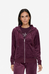 Женская велюровая толстовка Calvin Klein на молнии 1159839067 (Бордовый XL)