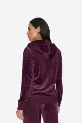 Женская велюровая толстовка Calvin Klein на молнии 1159839067 (Бордовый XL)
