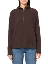 Женская толстовка Tommy Hilfiger с полумолнией 1159839156 (Коричневый L)