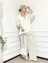 Стильна толстовка UNIQLO з напівблискавкою 1159839871 (Молочний 3XL)