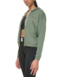 Женская толстовка с капюшоном Tommy Hilfiger на молнии 1159840442 (Зеленый XL)
