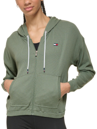 Женская толстовка с капюшоном Tommy Hilfiger на молнии 1159840442 (Зеленый XL)
