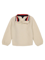 Дитяча стьобана толстовка Tommy Hilfiger на напівблискавці 1159840631 (Бежевий M)