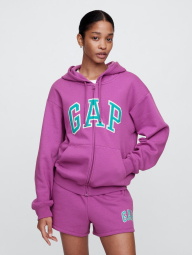 Женская толстовка на флисе GAP кофта с капюшоном на молнии 1159842166 (Розовый S)