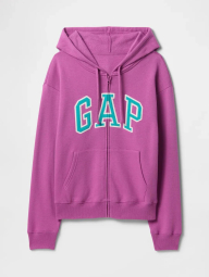 Женская толстовка на флисе GAP кофта с капюшоном на молнии 1159842149 (Розовый M)
