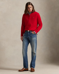 Мужская толстовка Polo Ralph Lauren кофта на полумолнии 1159842519 (Красный L)
