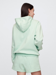 Женская толстовка на флисе GAP кофта с капюшоном на молнии 1159843522 (Зеленый L)