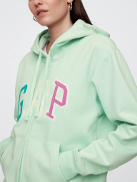 Толстовка жіноча на флісі GAP кофта з капюшоном на блискавці 1159843925 (Зелений XL)