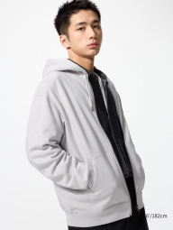 Стильная толстовка UNIQLO с капюшоном 1159844134 (Серый XXL)