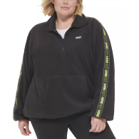 Женская флисовая толстовка DKNY на полумолнии 1159846660 (Черный 3X)