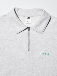 Толстовка UNIQLO POP MART UT Graphic на полумолнии 1159850505 (Серый S)