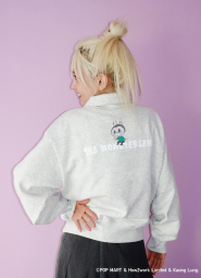 Толстовка UNIQLO POP MART UT Graphic на полумолнии 1159850505 (Серый S)