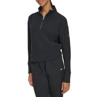 Толстовка жіноча Tommy Hilfiger з напівблискавкою 1159850935 (Чорний L)