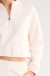 Толстовка на полумолнии Calvin Klein укороченная 1159853047 (Розовый XL)