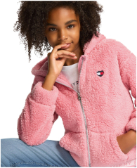 Детская меховая куртка Tommy Hilfiger толстовка 1159853238 (Розовый L) на рост 147-152 см