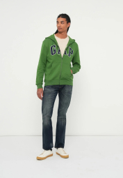 Толстовка на флисе GAP с логотипом 1159853277 (Зеленый XL)