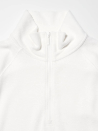 Толстовка флісова UNIQLO з напівблискавкою 1159856101 (Білий M)