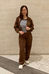 Толстовка на блискавці DRY UNIQLO з капюшоном 1159856199 (Коричневий S)