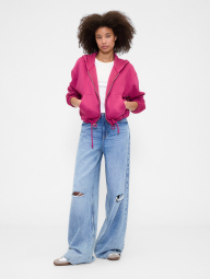 Толстовка жіноча оверсайз на флісі GAP 1159856353 (Рожевий M)