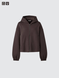 Толстовка на молнии UNIQLO с капюшоном 1159858240 (Коричневый M)