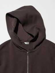 Толстовка на молнии UNIQLO с капюшоном 1159858240 (Коричневый M)